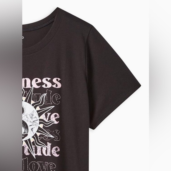 Torrid Everyday Tee - Signature Jersey Kindness Black sun moon graphic size 2XL - Picture 2 of 12